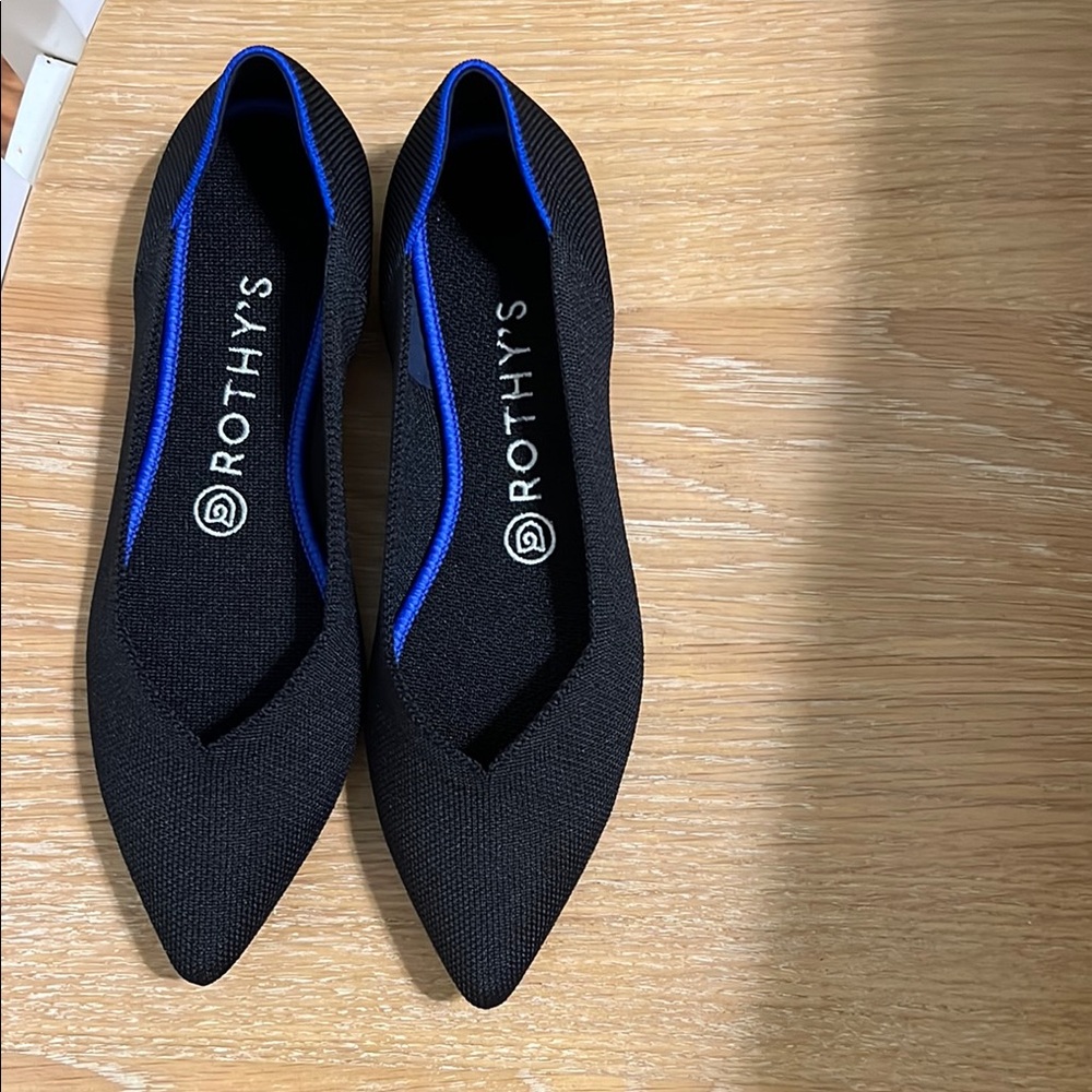 Rothy's Black pointed toe flats - Picture 2 of 10